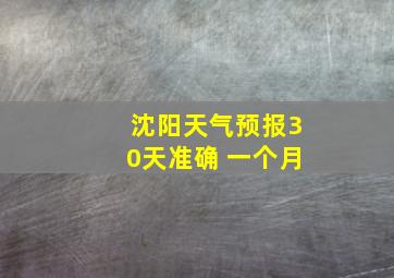 沈阳天气预报30天准确 一个月